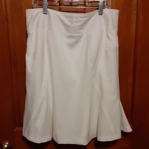 Arden B White Lined Skirt